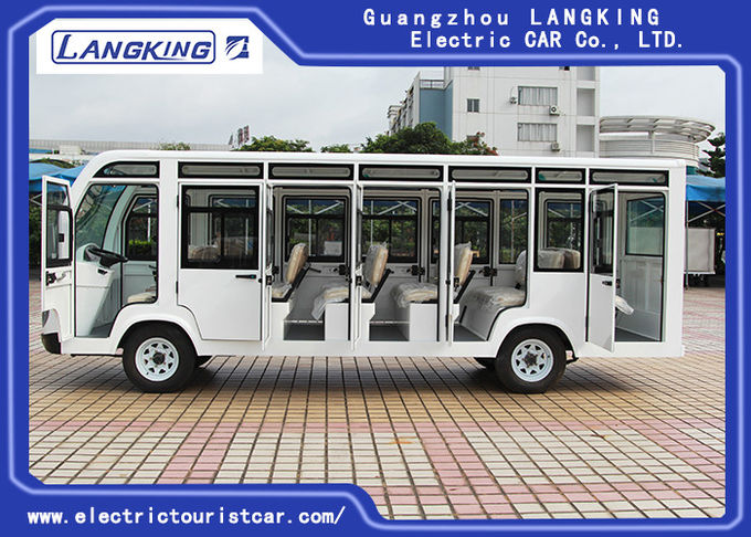 Vier Sitze des Rad-elektrische Shuttle-Bus-23 mit Tür/elektrischem Minibus Wechselstrommotor 0