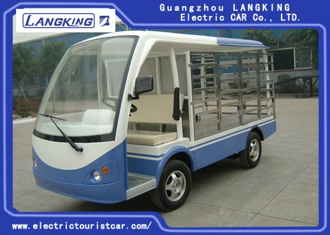 Golfmobil-blaue/weiße Energieversorger-Wagen des Sitzer-2 ADC 48V 5KW mit Frachtkasten 0