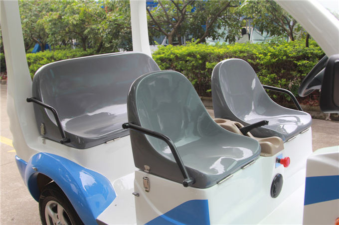 Blaues/weißes elektrisches Golf-Auto mit Sitzen des Toplight-Faser-Glas-4 für Erholungsort 1